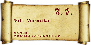 Nell Veronika névjegykártya